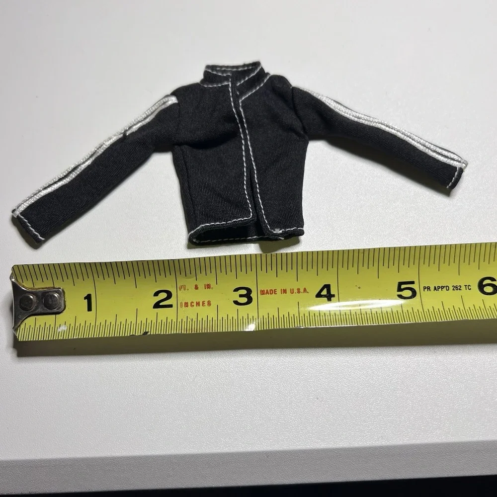 Vtg‎ 1990s Barbie Fashion Avenue Black Knit Jacket Silver/White Stitching